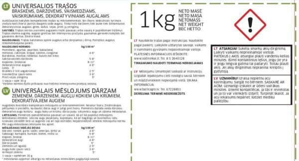 Universalios trąšos Baltic Agro, birios, 1 kg - Image 2